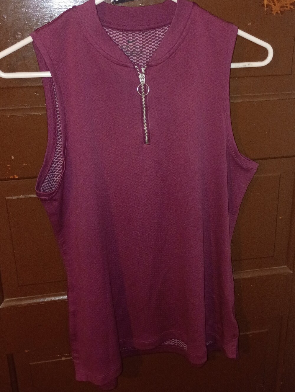 EUC Nike Dri-Fit Burgandy Half Zip Workout Top M